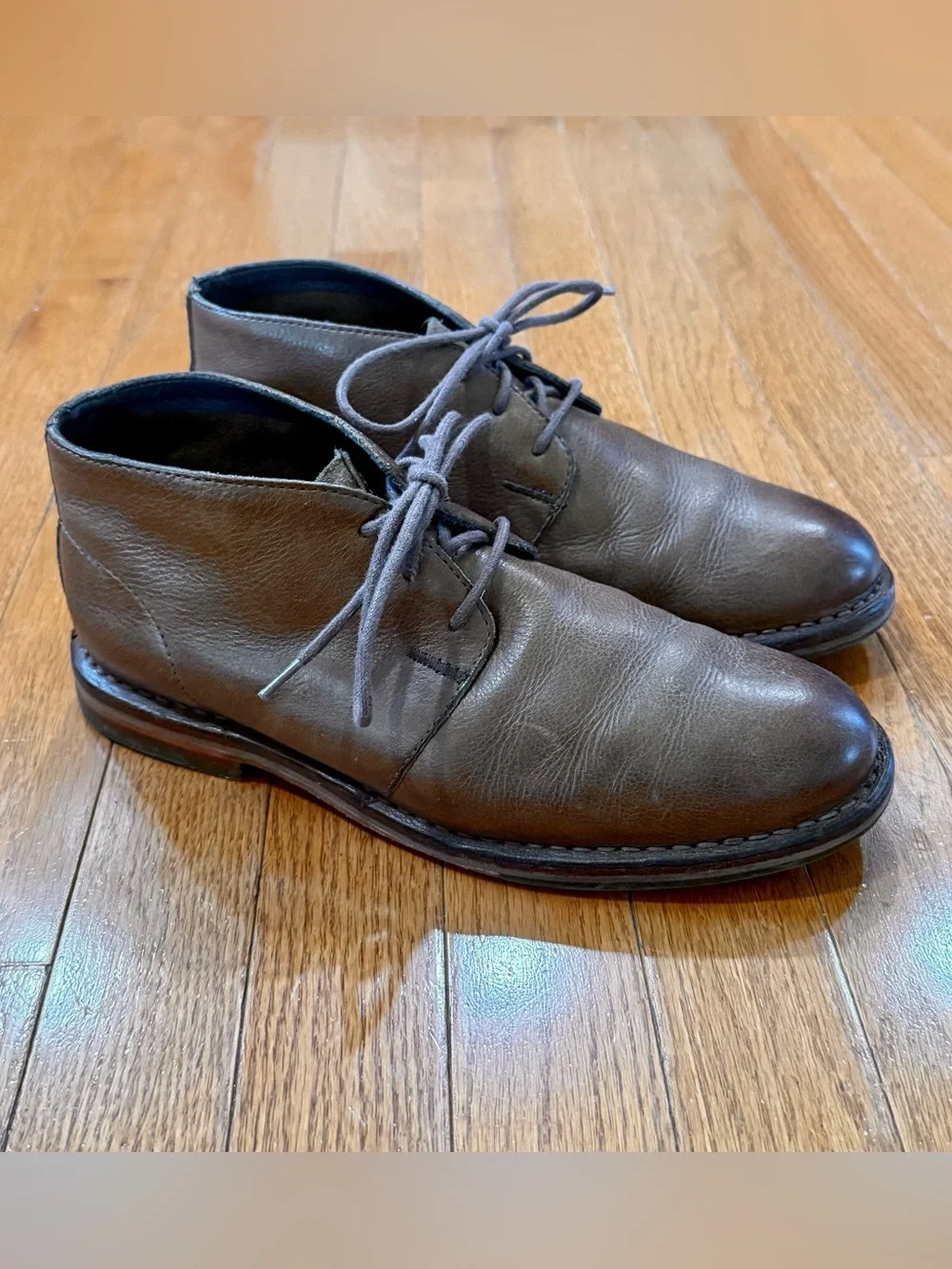 Cole Haan Men's 8M Glenn Leather Chukka Boots Brown Ankle Desert Shoes C11777